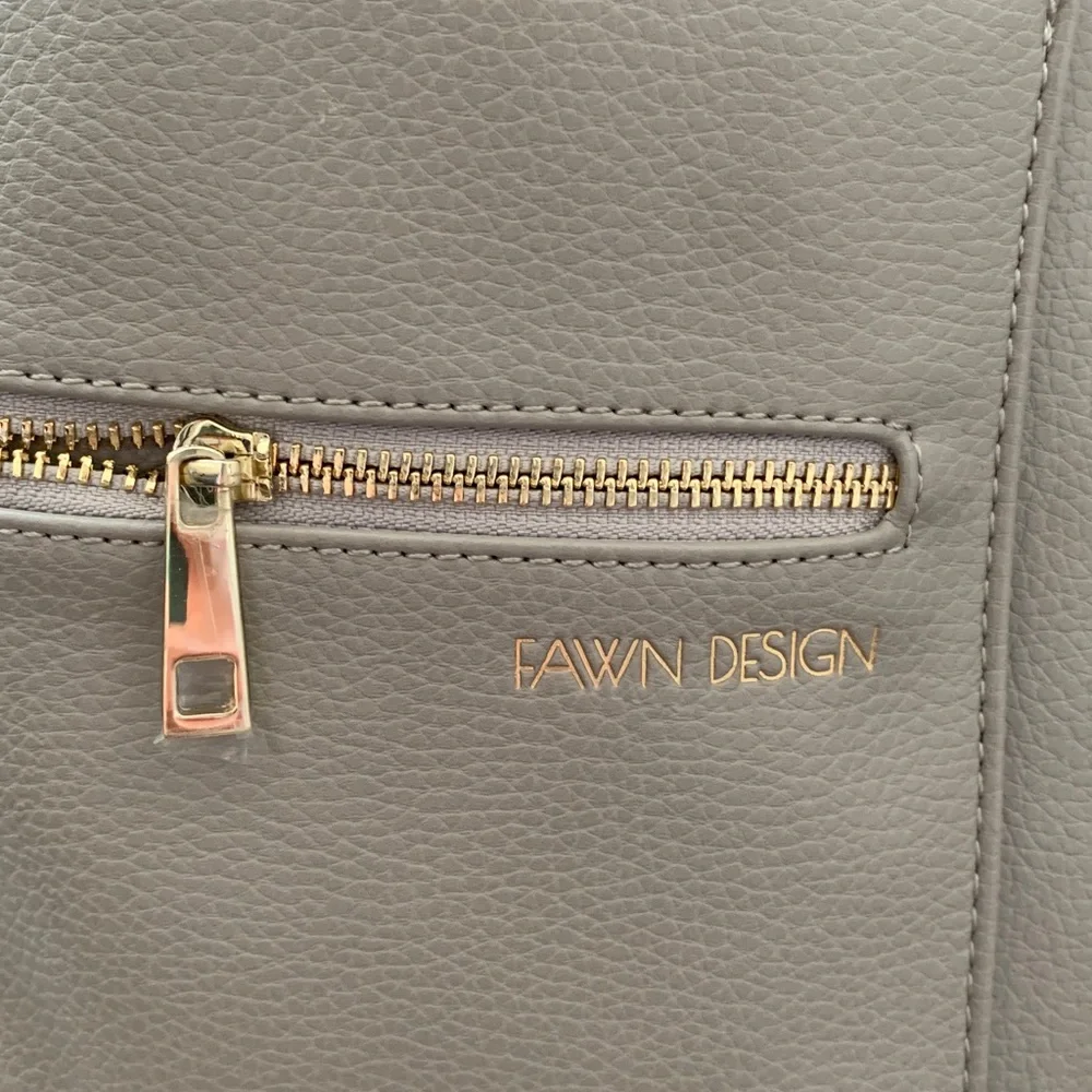 Fawn Design Faux Leather Diaper Backpack Bag Original with‎ changing pad